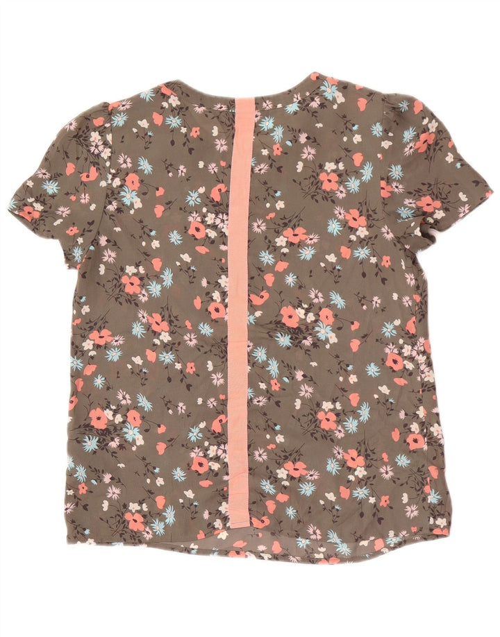 Camicetta oversize da donna Oasis Top UK 10 Piccolo poliestere floreale kaki