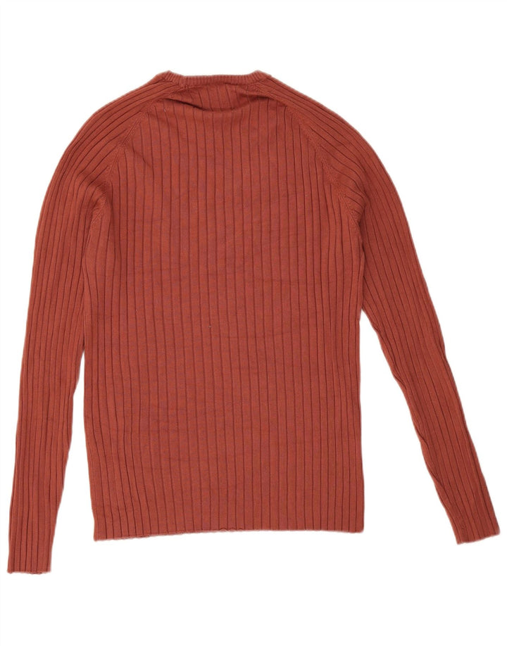 Maglione Zara da uomo girocollo in viscosa marrone medio