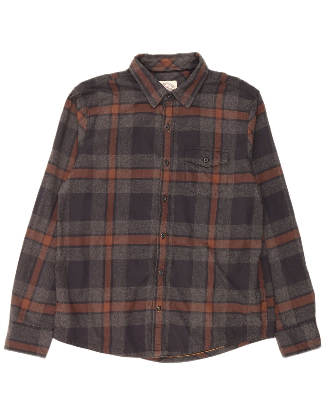 Camicia in flanella da uomo Fat Face, cotone scozzese grande grigio