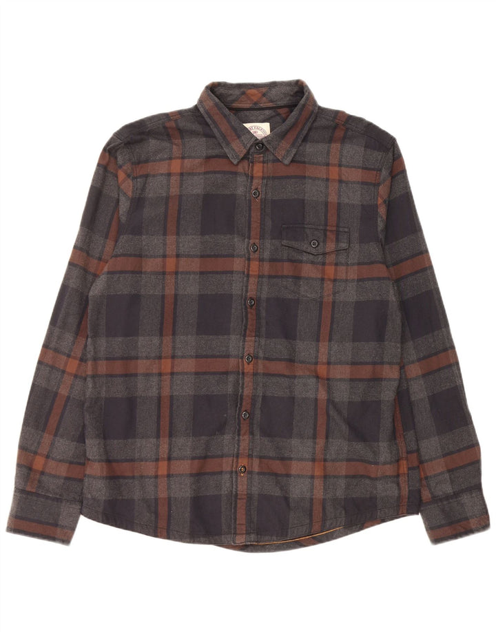 Camicia in flanella da uomo Fat Face, cotone scozzese grande grigio