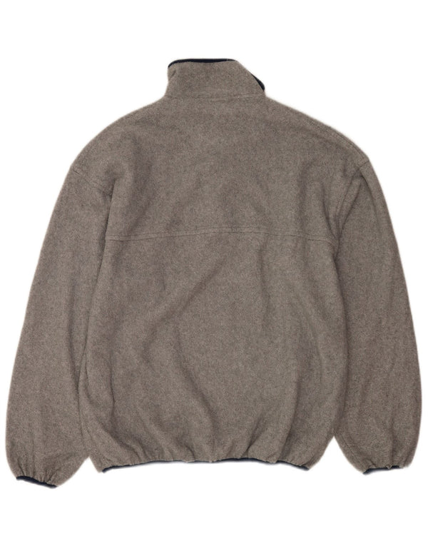 Maglione in pile da uomo Reebok con bottoni e collo XL in poliestere grigio