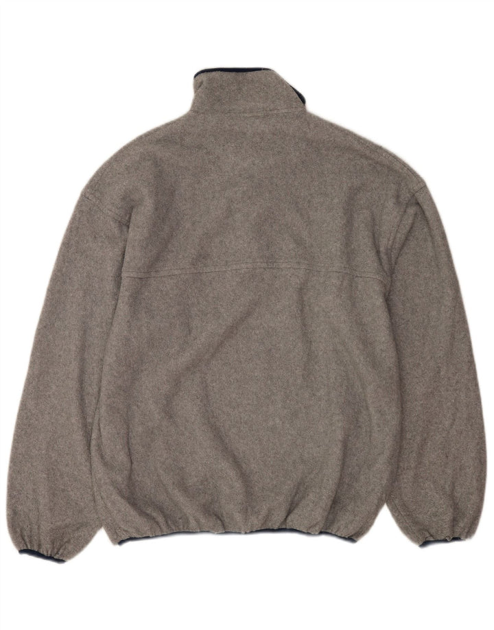 Maglione in pile da uomo Reebok con bottoni e collo XL in poliestere grigio