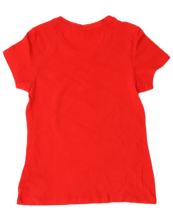 Maglietta da donna Calvin Klein Jeans Top UK 10 piccola in cotone rosso