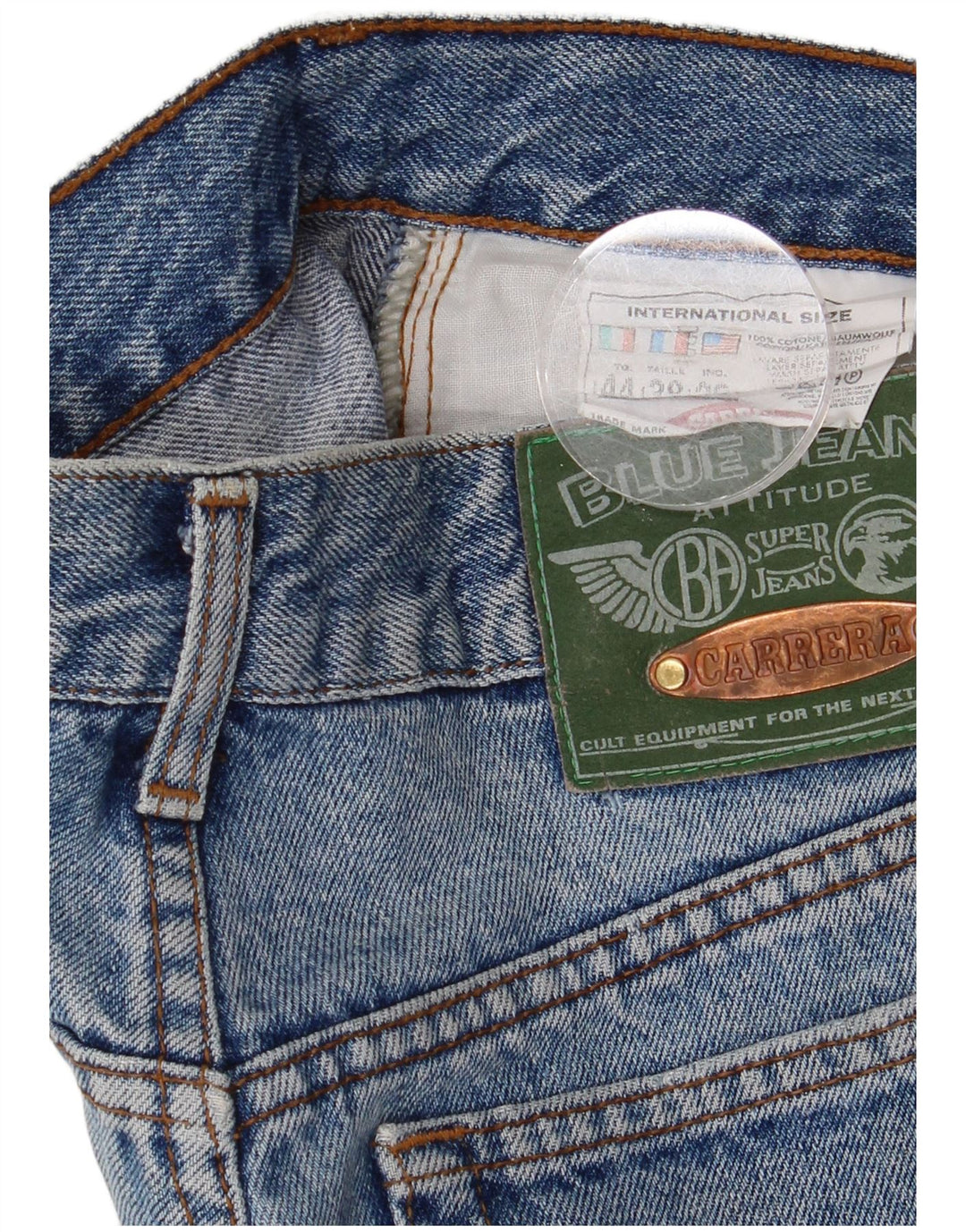 Pantaloncini di jeans a vita alta da donna Carrera IT 44 Medium W26 Blu Cotone