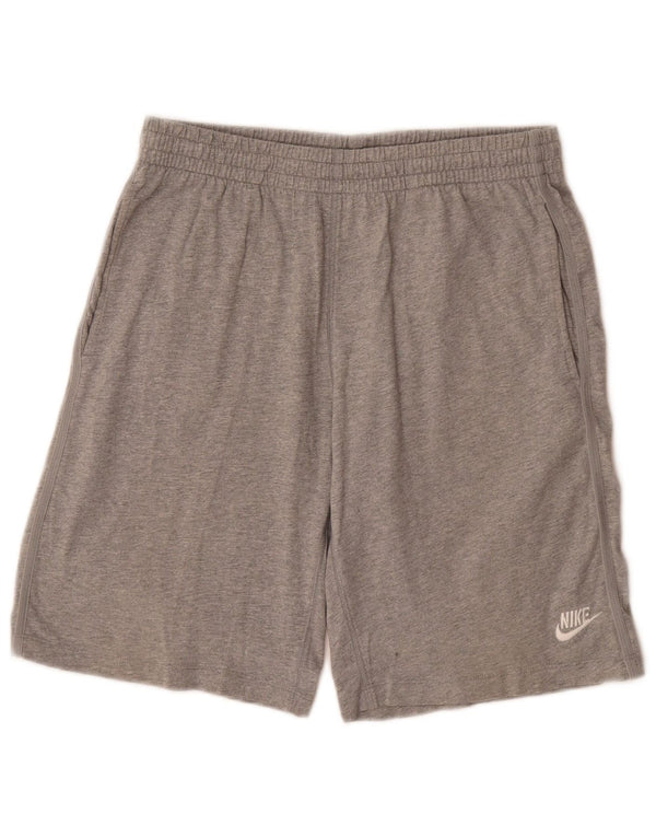 Pantaloncini sportivi Nike da uomo in cotone grigio medio