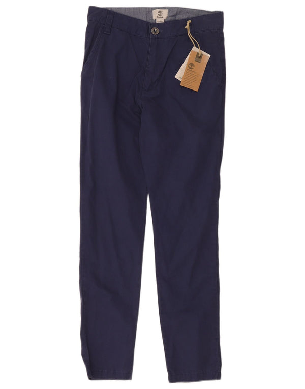 Pantaloni chino slim da ragazzo Timberland 13-14 anni piccoli W30 L26 blu navy