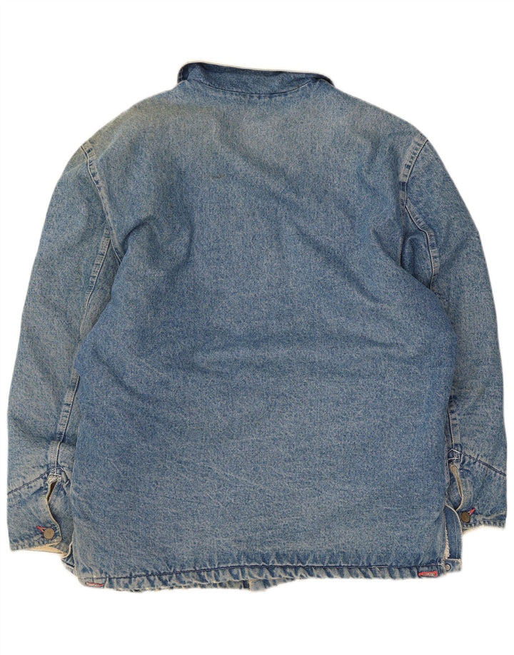 Giacca da uomo in denim Sherpa Outsider UK 40 grande cotone blu