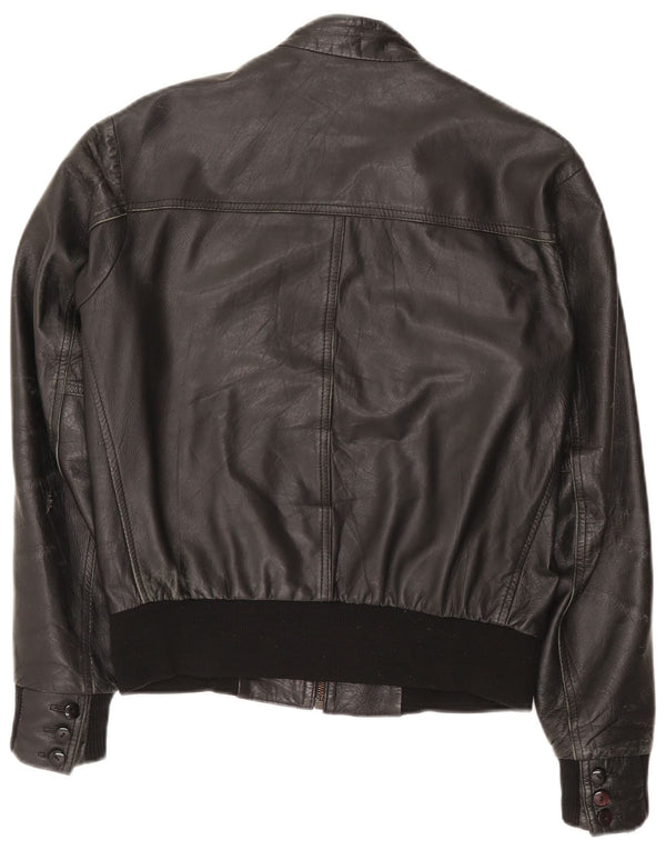 Giacca in pelle da uomo Kikc UK 38 media nera