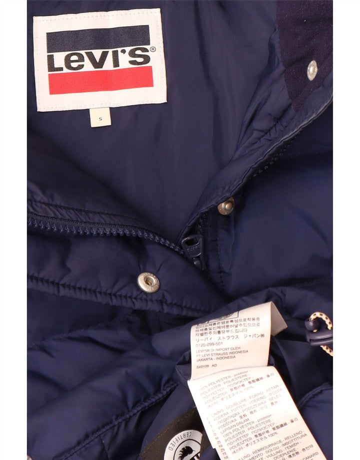 Giacca imbottita oversize con cappuccio da donna LEVI'S UK 10 Small Blu Navy