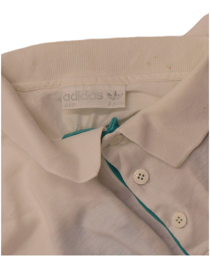 Polo grafica da uomo ADIDAS IT 50 cotone bianco medio