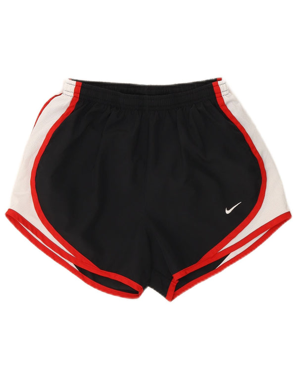 Pantaloncini sportivi da donna Nike UK 4 XS poliestere color block nero