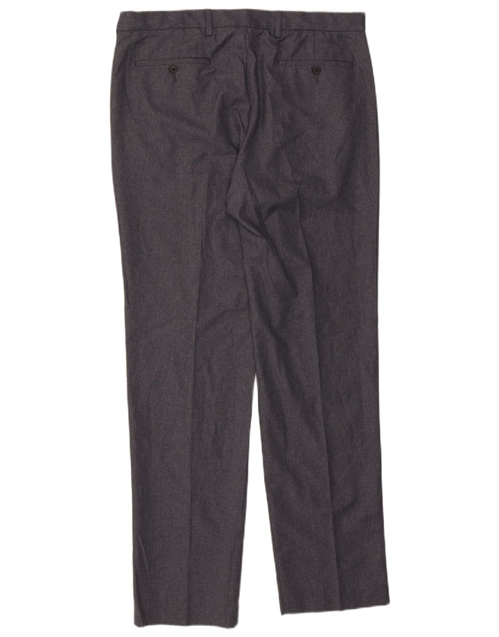 Pantaloni chino vestibilità regolare da uomo Marks & Spencer W36 L33 poliestere grigio