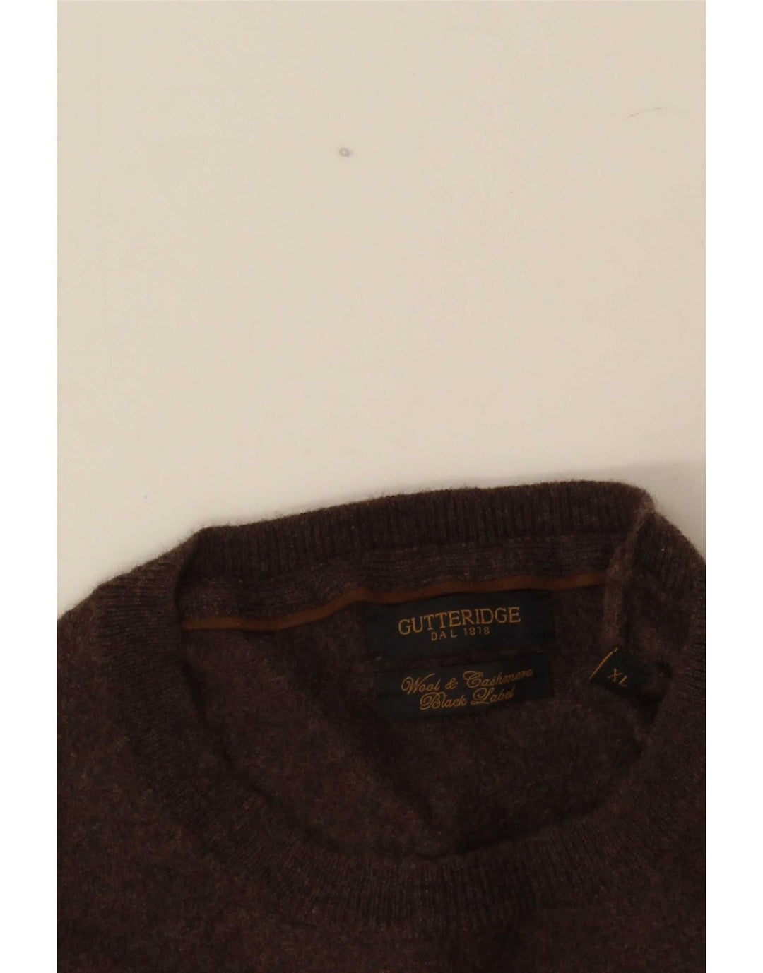 Maglione maglione girocollo da donna Gutteridge UK 18 XL lana marrone