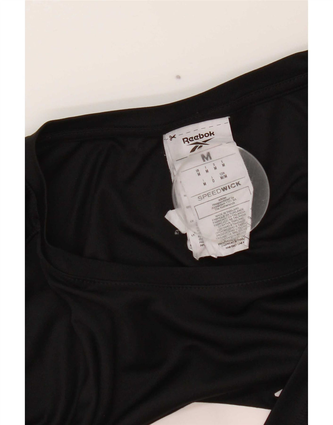T-shirt grafica da uomo Reebok Top medio nero in poliestere