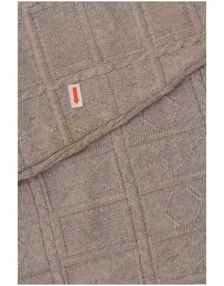 Maglione vintage da uomo con scollo a V IT 50 Poliacrilico grigio medio