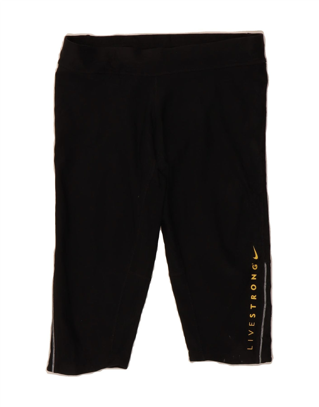 NIKE Womens Dri Fit Graphic Bermuda Sport Shorts UK 12 Medium Black Vintage Nike and Second-Hand Nike from Messina Hembry 