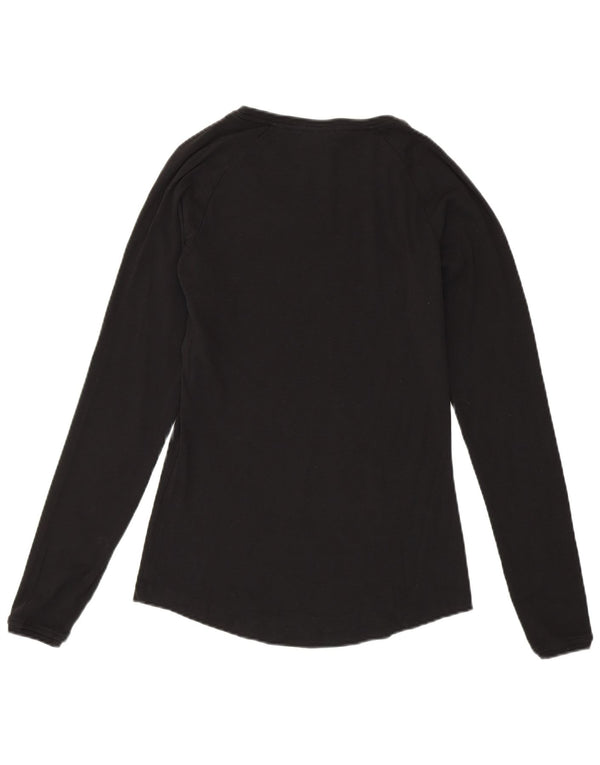 CHAMPION Maglia da donna Heritage Fit a maniche lunghe UK 14 Large Nera