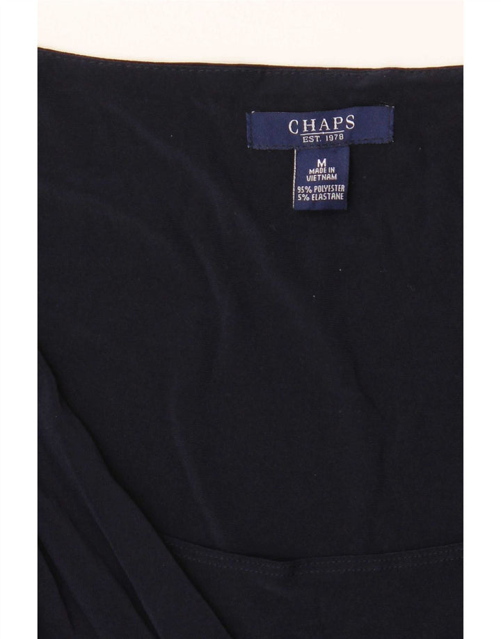 Chaps Abito da donna a trapezio con maniche a 3/4 UK 12 Poliestere medio blu navy