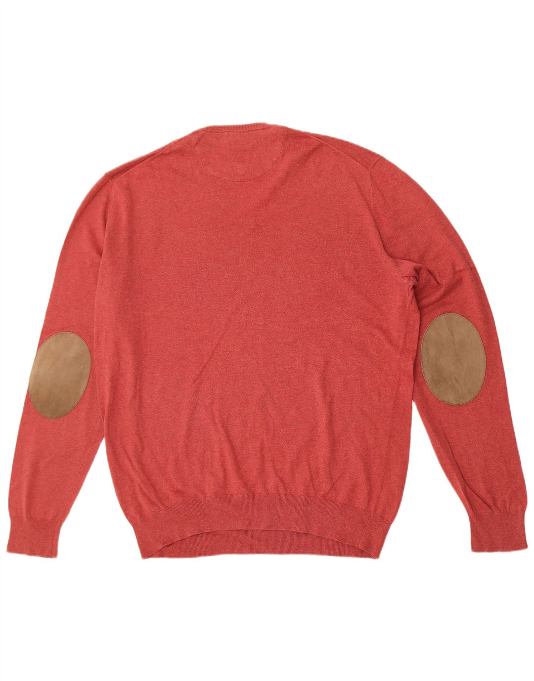 Massimo Dutti Maglione da uomo con scollo a V XL in cotone rosso