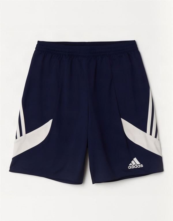 Pantaloncini sportivi Adidas Climalite da uomo piccoli in poliestere color block blu navy