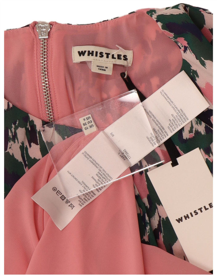 WHISTLES Womens Abstract Pattern Sheath Dress UK 10 Small Multicoloured