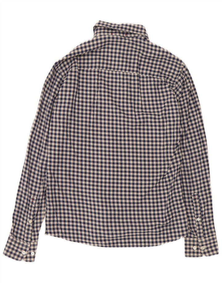 Camicia da uomo in flanella WOOLRICH XS in cotone a quadretti blu navy
