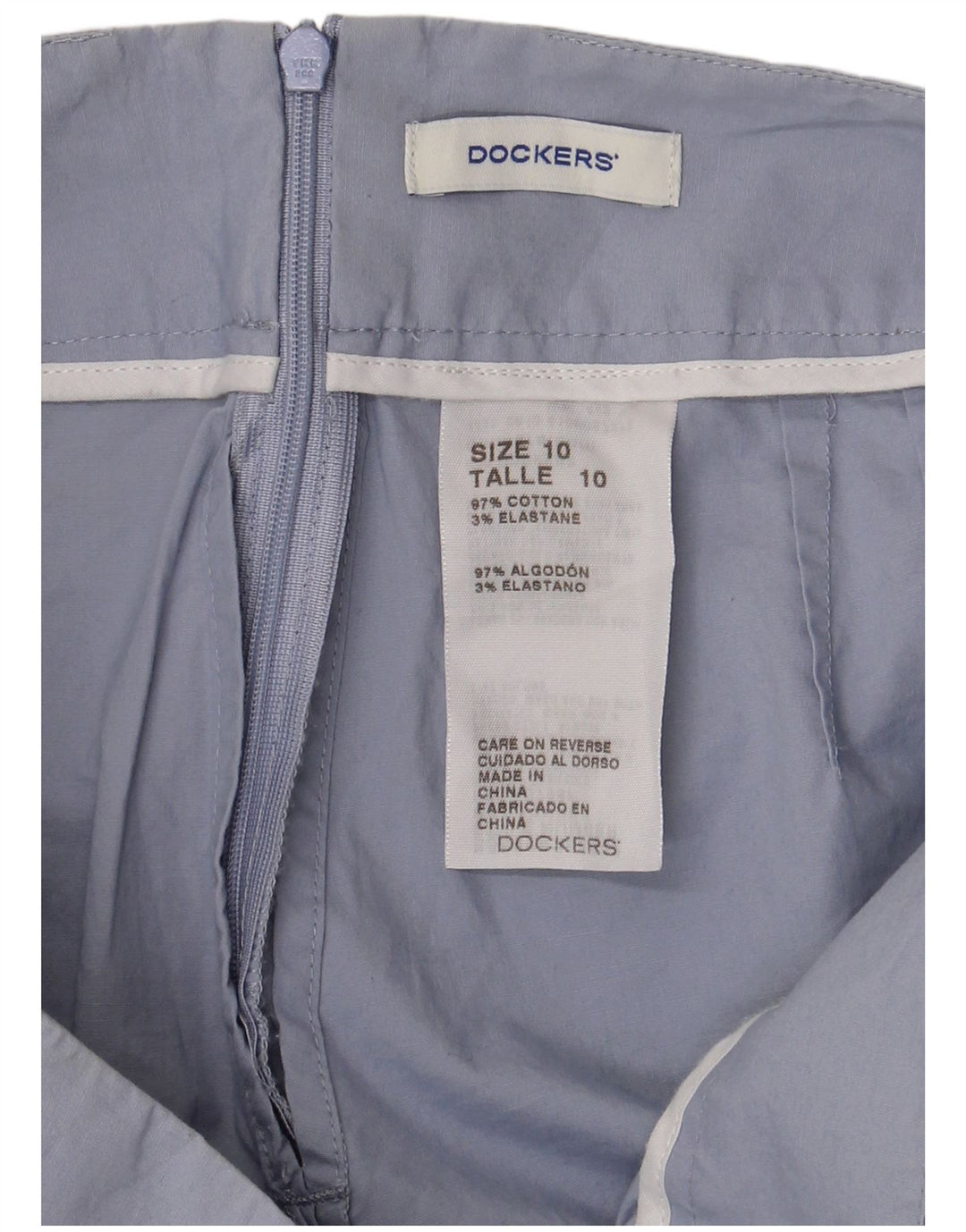 DOCKERS Minigonna da donna US 10 Large W32 in cotone blu