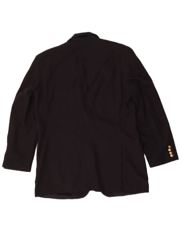 Giacca blazer a 2 bottoni da uomo Marks & Spencer UK 42 Large in lana blu navy