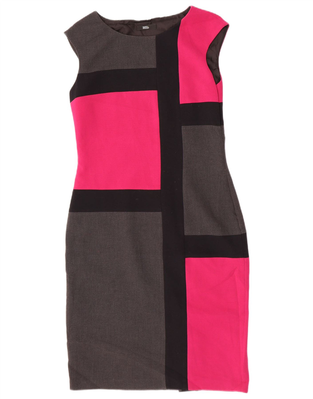 Abito tubino da donna Marks & Spencer UK 10 piccolo multicolore colorblock