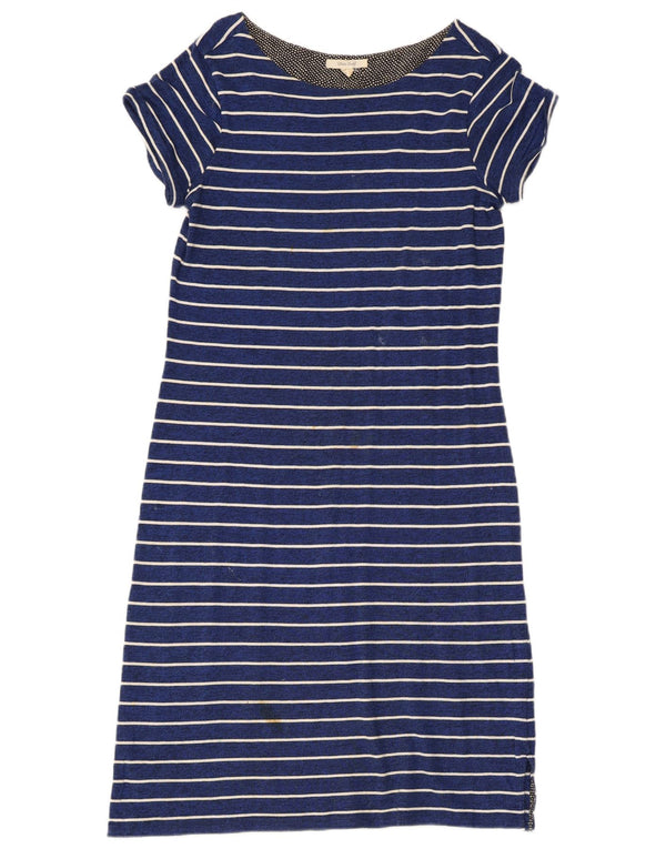 Abito t-shirt da donna White Stuff UK 12 Cotone a righe blu medio