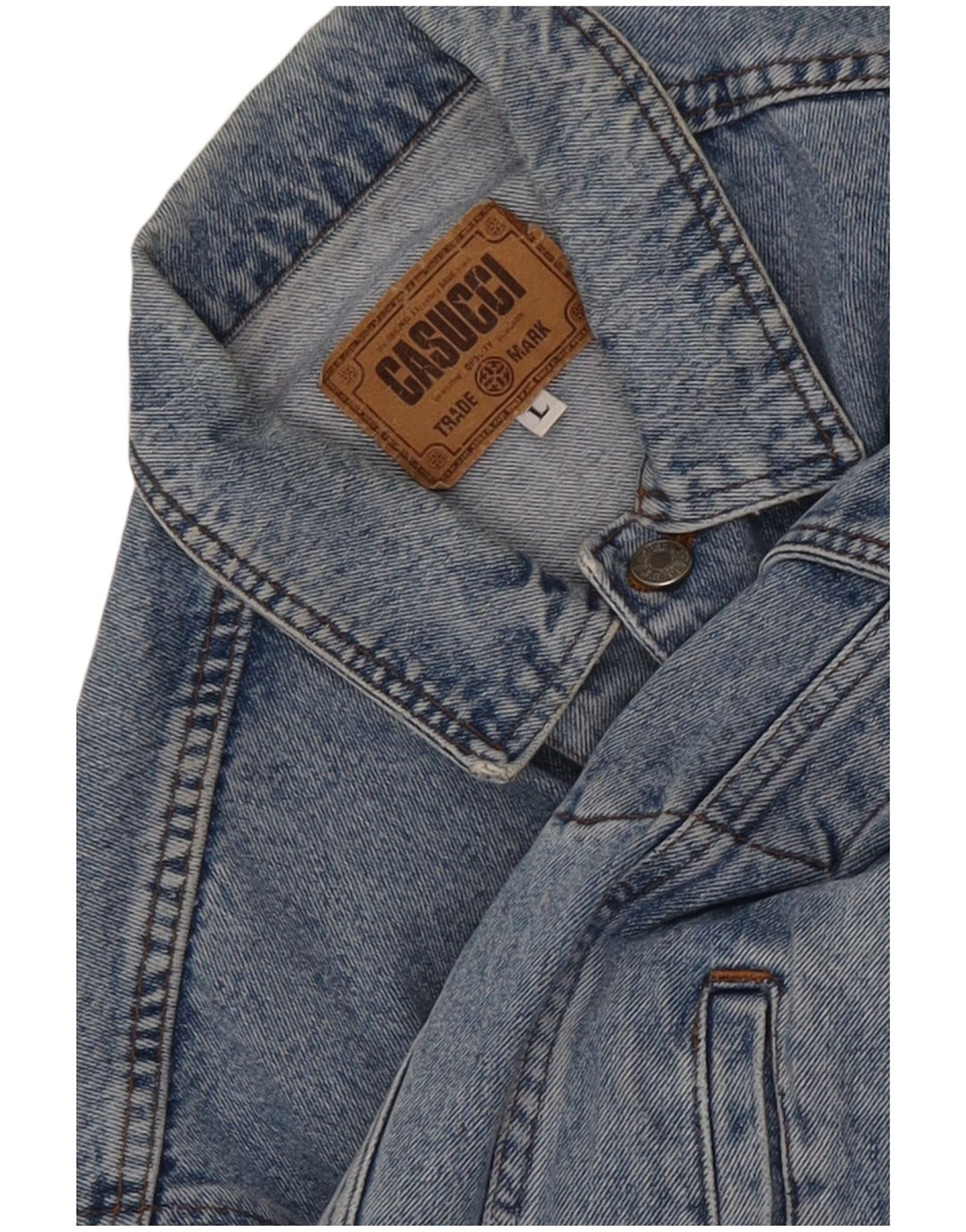 Giacca in denim da uomo Casucci UK 40 grande blu