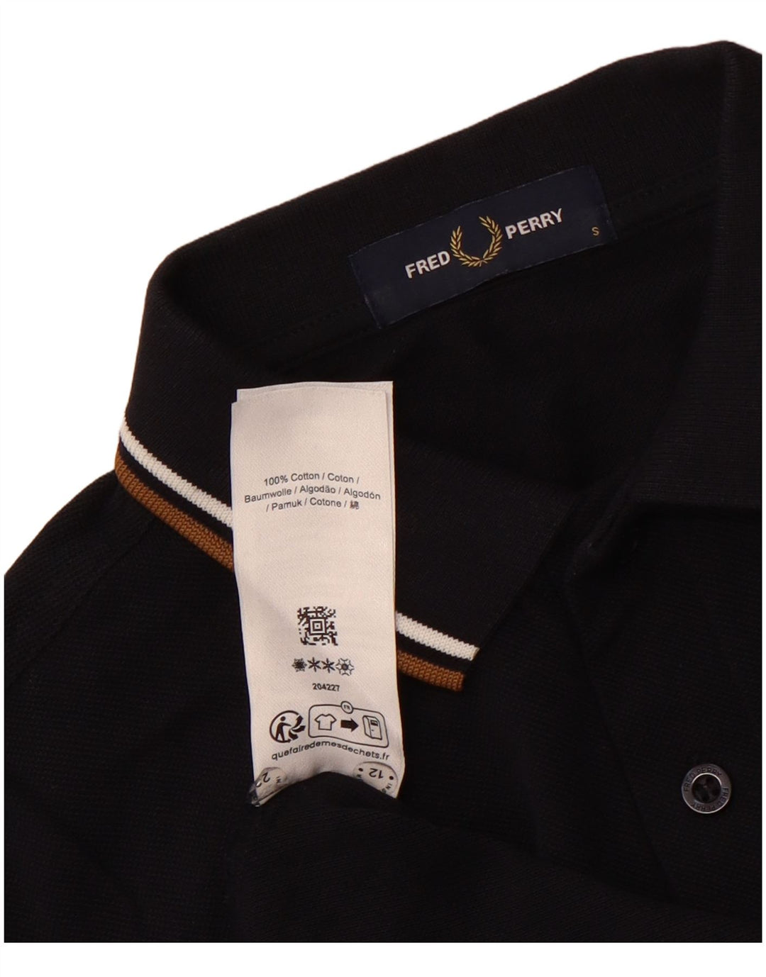 Polo da uomo FRED PERRY piccola in cotone blu navy