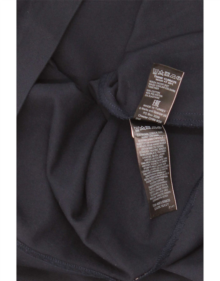 Minigonna da donna Marks & Spencer UK 8 piccola W28 cotone blu navy