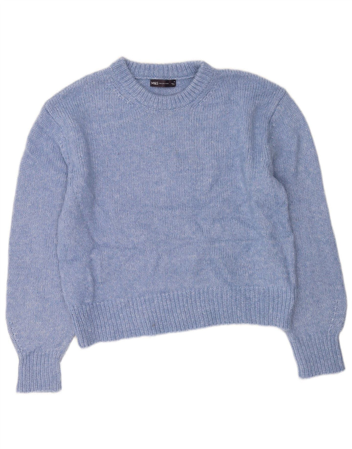 Maglione maglione girocollo oversize da donna Marks & Spencer UK 14 Blu medio