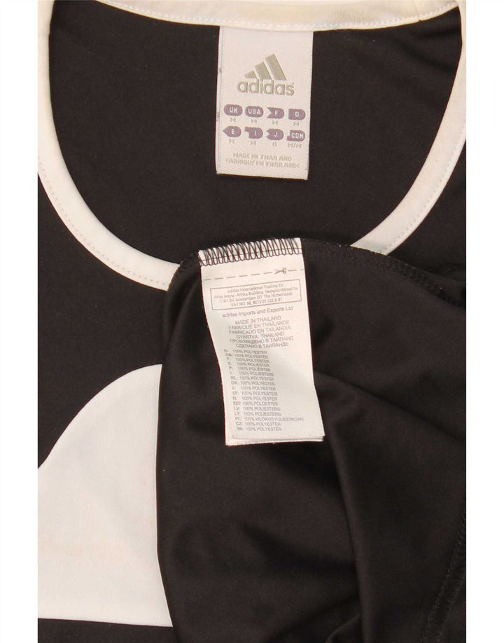 T-shirt Adidas Climalite da uomo Top in poliestere color block medio nero