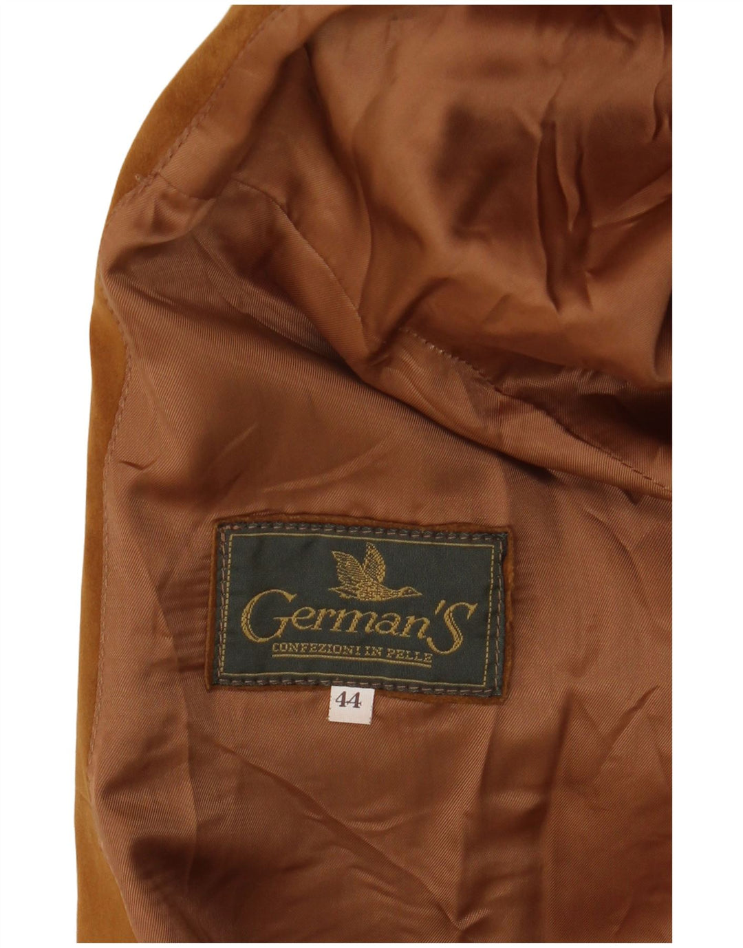 Soprabito oversize in pelle scamosciata da donna GERMAN'S EU 44 XL Marrone con stampa animalier