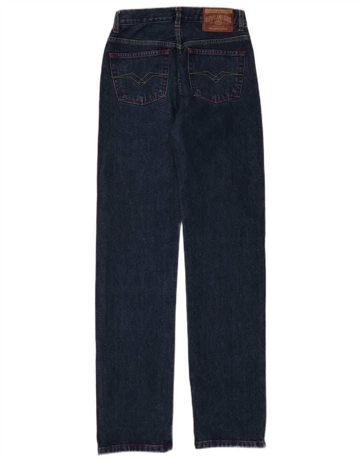 Jeans dritti da donna Replay W25 L32 cotone blu