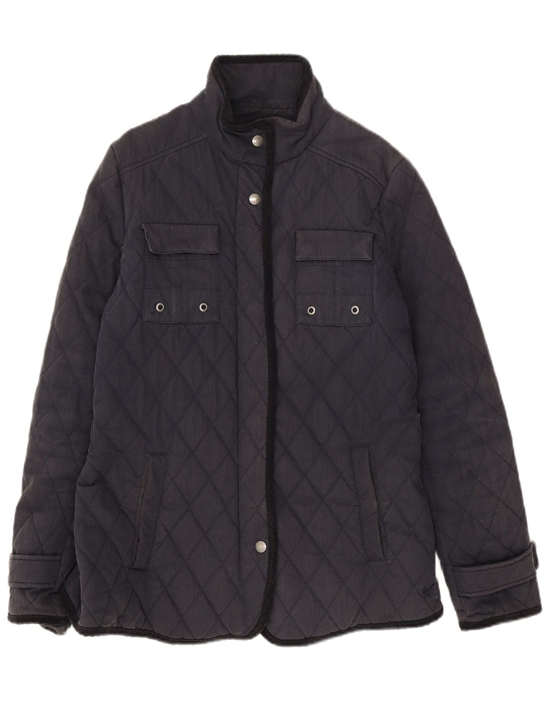 Crew Clothing Giacca trapuntata da donna UK 12 Cotone medio blu navy