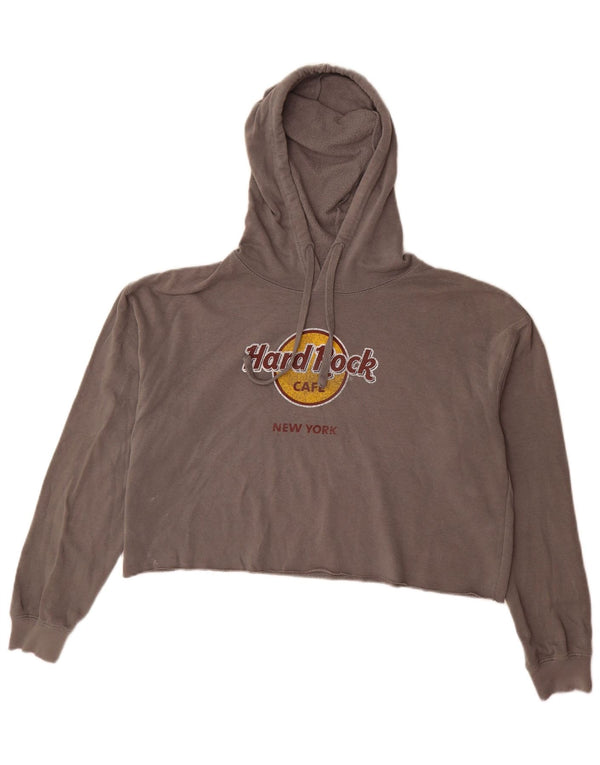 Felpa con cappuccio oversize da donna Hard Rock Cafe New York UK 14 Grigio medio