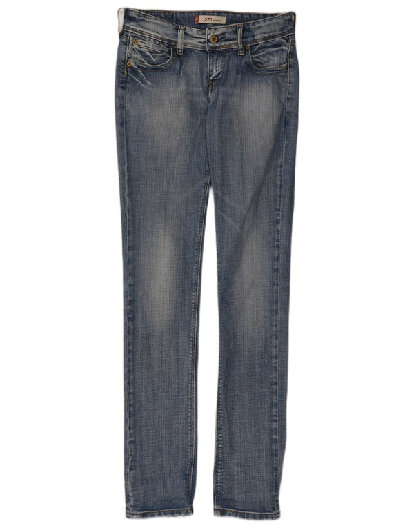 Jeans Levi's 571 Slim da donna W28 L34 cotone blu