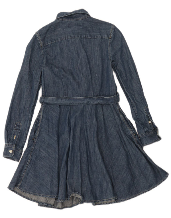 Abito in denim a maniche lunghe per ragazze Ralph Lauren 7-8 anni in cotone blu navy