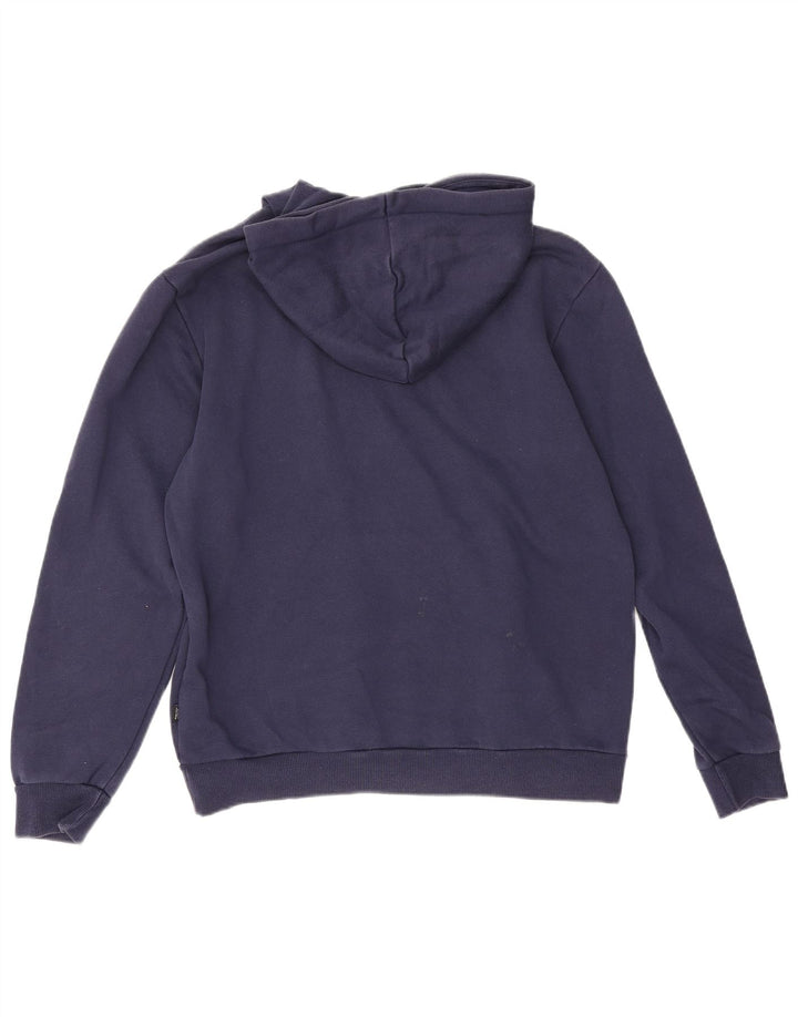 Felpa con cappuccio da uomo Puma media cotone blu navy
