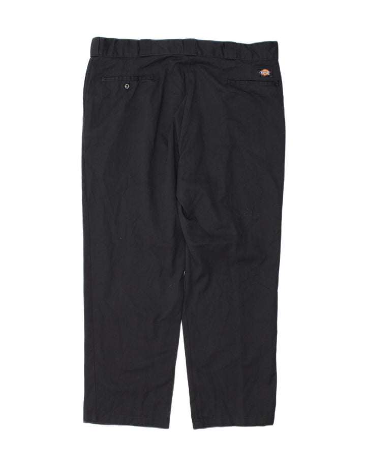 DICKIES Mens Original Fit Chino Trousers W40 L30 Black Polyester Vintage Dickies and Second-Hand Dickies from Messina Hembry 