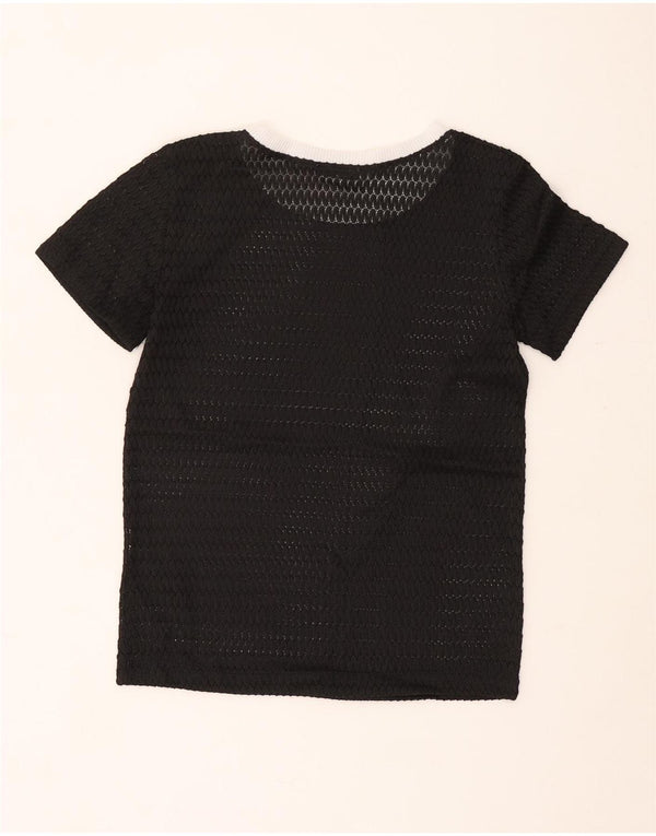 T-shirt trasparente da donna Zara UK 10 piccola nera