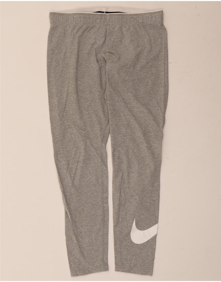 Leggings grafici da donna Nike UK 14 grande cotone chiazzato grigio