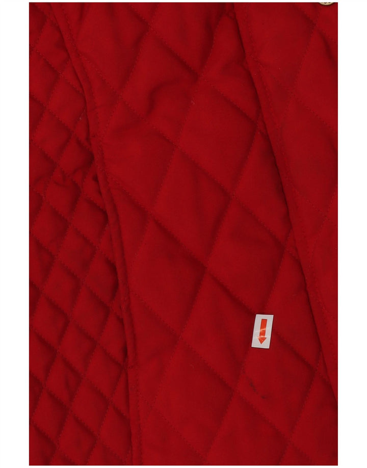 Gilet trapuntato da donna BARBOUR UK 12 medio rosso poliestere