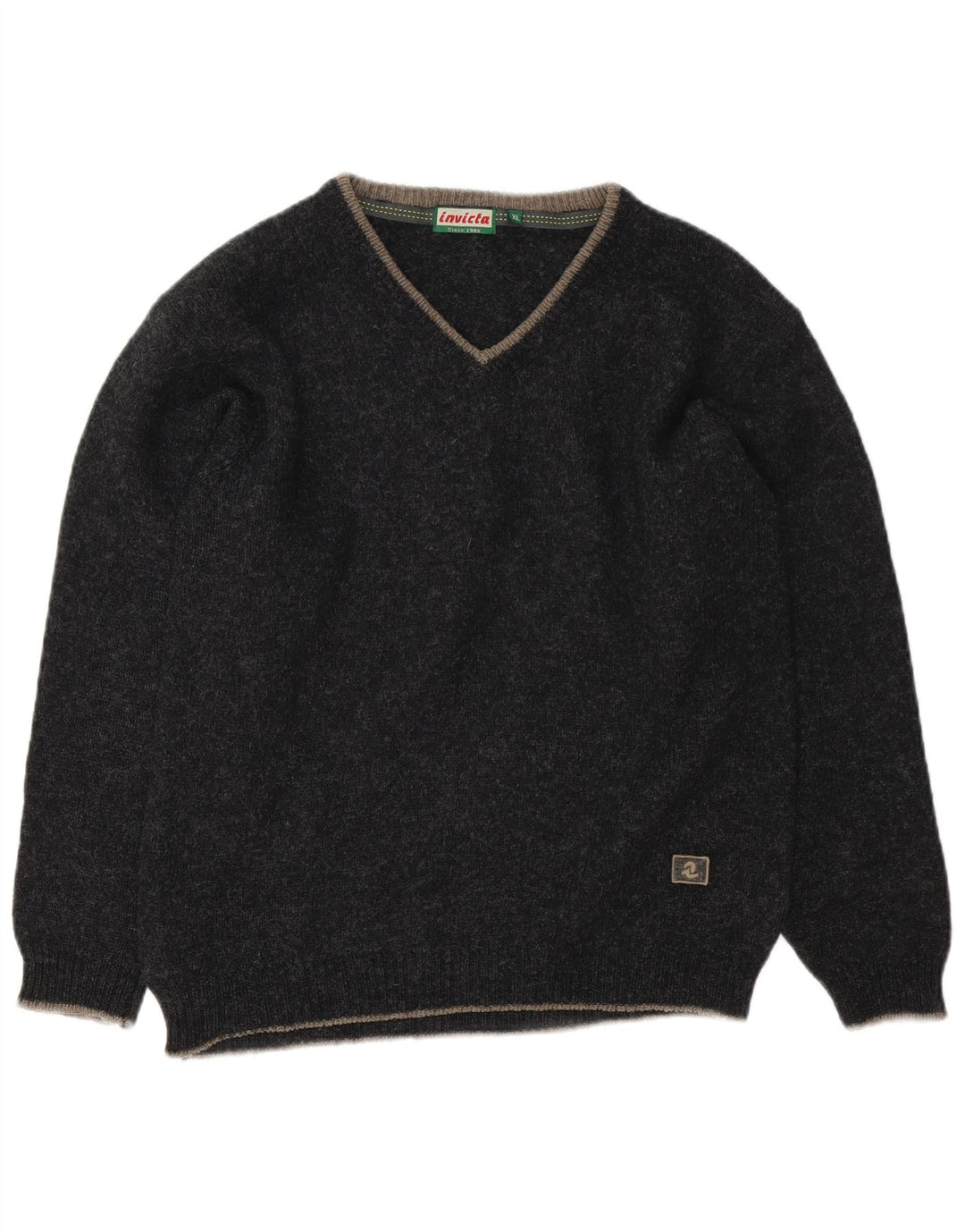 Maglione maglione con scollo a V da donna Invicta UK 18 XL Nero