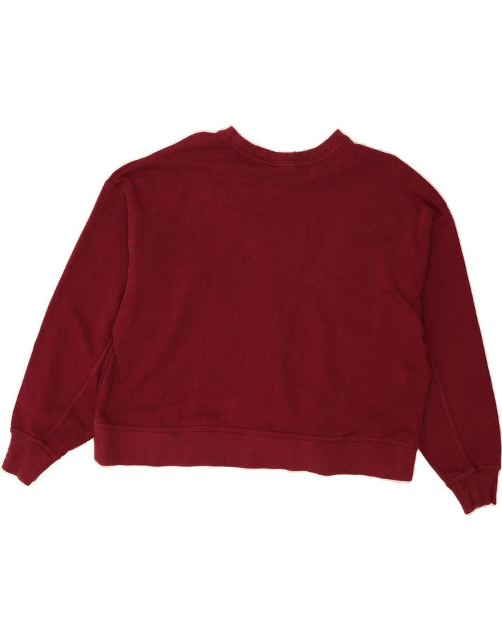 NIKE Womens Oversized Sweatshirt Jumper UK 16 Large Burgundy Cotton Vintage Nike and Second-Hand Nike from Messina Hembry 