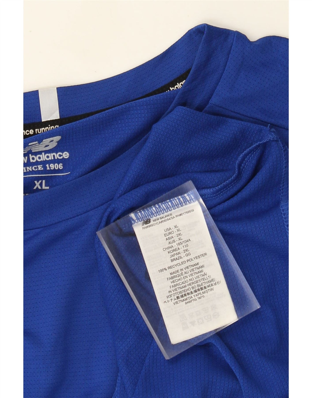 Maglietta da uomo NEW BALANCE Top XL blu poliestere