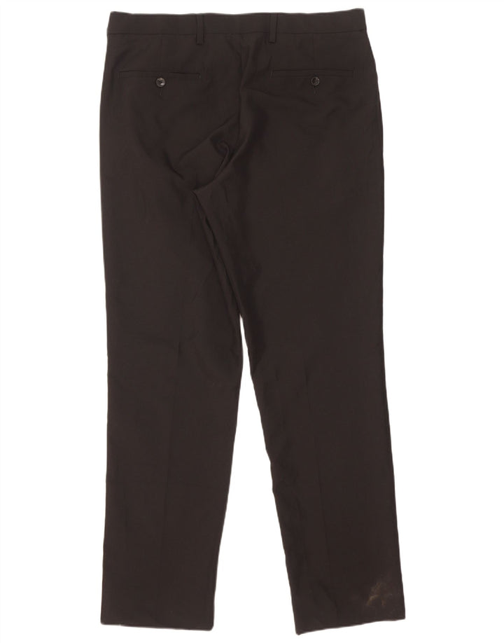 Pantaloni chino dritti vestibilità regolare da uomo Marks & Spencer W34 L31 neri